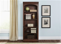 Brayton Manor Jr Executive Open Bookcase in Cognac Finish by Liberty Furniture - 273-HO201