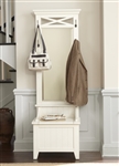 Hearthstone Hall Tree in Rustic White Finish by Liberty Furniture - 282-HT