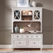 Ocean Isle Credenza and Hutch in Antique White and Weathered Pine Finish by Liberty Furniture - 303WH-HO-CHS