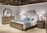 Palladian Place Panel Bed 6 Piece Bedroom Set in Oyster Pearl Metallic Finish by Liberty Furniture - 307-BR-QPBDMN