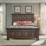 Big Valley Panel Bed in Brownstone Finish by Liberty Furniture - 361-BR-QPB