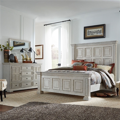 Big Valley Panel Bed in Whitestone Finish by Liberty Furniture - 361W-BR-QPB