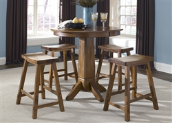 Creations II Pub Table 3 Piece Dining Set in Tobacco Finish by Liberty Furniture - 38-PUB3636