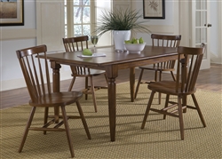 Creations II Butterfly Leaf Table 5 Piece Dining Set in Tobacco Finish by Liberty Furniture - 38-T300