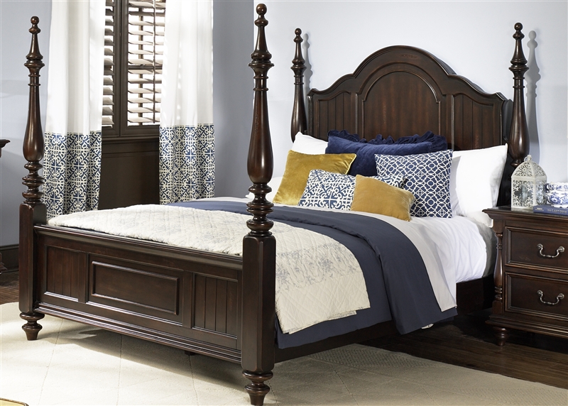 River Street Poster Bed 6 Piece Bedroom, Liberty King Size Bed