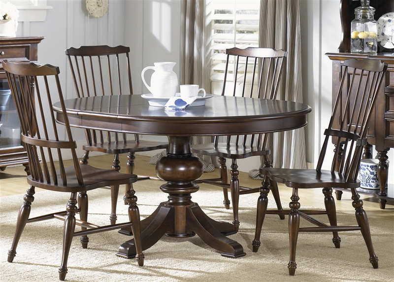 Round Pedestal Table 5 Piece Dining, Riversedge 5 Piece Belmont Dining Room Collection