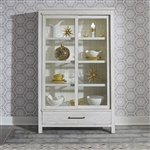 Modern Farmhouse Display Cabinet in Flea Market White Finish by Liberty Furniture - 406W-CH4877
