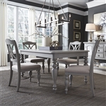 Summer House Rectangular Leg Table 5 Piece Dining Set in Dove Grey Finish by Liberty Furniture - 407-CD-5RLS