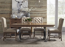 Arlington House Trestle Table 5 Piece Dining Set in Cobblestone Brown Finish by Liberty Furniture - LIB-411-DR-5TRS
