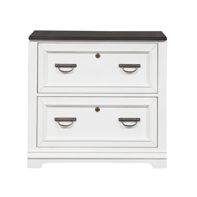 Allyson Park Bunching Lateral File Cabinet in Wirebrushed White Finish by Liberty Furniture - 417-HO147