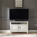 Allyson Park 46 Inch TV Console in Wirebrushed White Finish by Liberty Furniture - 417-TV46