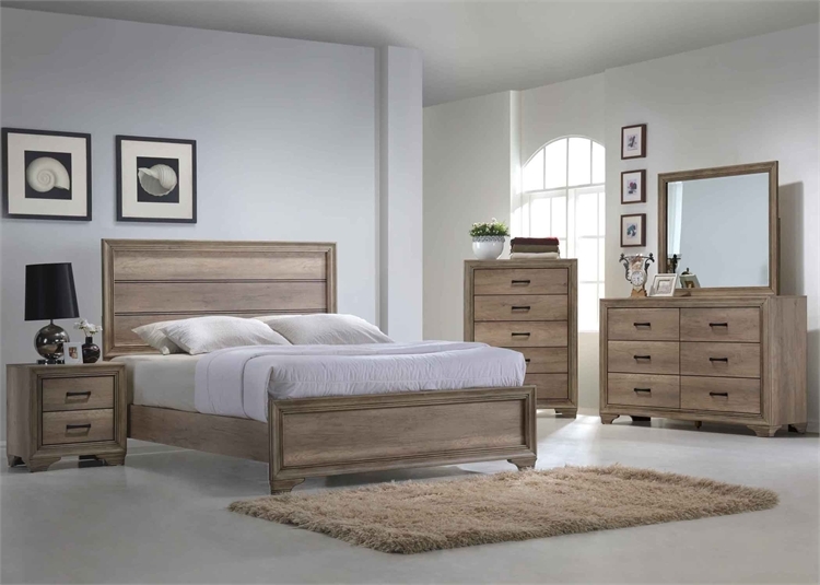 Sun Valley Panel Bed 6 Piece Bedroom Set in Sandstone Finish by Liberty ...