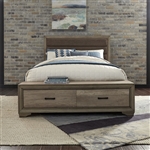 Sun Valley Storage Bed in Sandstone Finish by Liberty Furniture - 439-BR-QSB