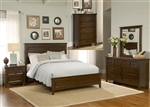 Laurel Creek Panel Bed 6 Piece Bedroom Set in Cinnamon Finish by Liberty Furniture - LIB-461-BR-QPBDMN