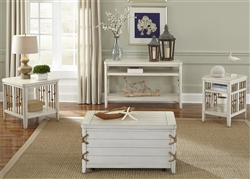Dockside Storage Trunk / Cocktail Table in White Finish by Liberty Furniture - 469-OT1012
