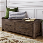 Sonoma Road Storage Hall Bench in Weather Beaten Bark Finish by Liberty Furniture - 473-OT47