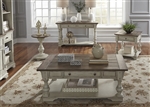 Morgan Creek Occasional Cocktail Table in Antique White Finish with Wire Brushed Tobacco Accents by Liberty Furniture - 498-OT