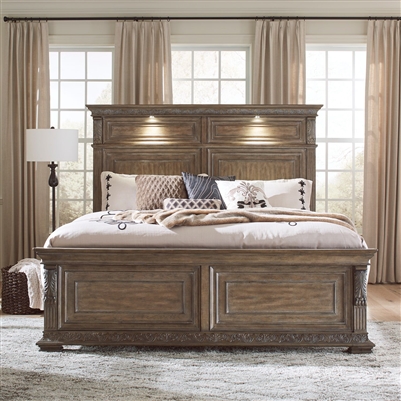 Carlisle Court Panel Bed in Chestnut Finish by Liberty Furniture - 502-BR-QPB