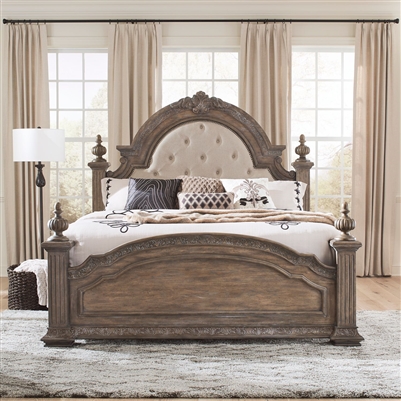 Carlisle Court Poster Bed in Chestnut Finish by Liberty Furniture - 502-BR-QPS