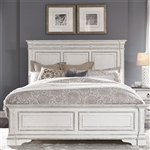 Abbey Park Panel Bed in Antique White Finish by Liberty Furniture - 520-BR-QPB