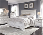 Abbey Park Panel Bed 6 Piece Bedroom Set in Antique White Finish by Liberty Furniture - 520-BR-QPBDMN