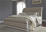 Abbey Park Upholstered Sleigh Bed in Antique White Finish by Liberty Furniture - 520-BR-QUSL