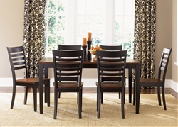 Cafe Collections Rectangular Leg Table 5 Piece Dining Set in Black & Cherry Finish by Liberty Furniture - 53-T3660