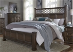 Lucca Poster Bed in Cordovan Brown Finish by Liberty Furniture - 535-BR-QPS