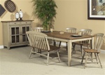Al Fresco 6 Piece Dining Set in Driftwood & Taupe Finish by Liberty Furniture - 541-T4074-6