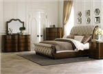 Cotswold Upholstered Sleigh Bed 6 Piece Bedroom Set in Cinnamon Finish by Liberty Furniture - 545-SL