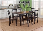 Cafe Rectangular Leg Table 5 Piece Dining Set in Black and Cherry Two Tone Finish by Liberty Furniture - 56-CD-5RLS