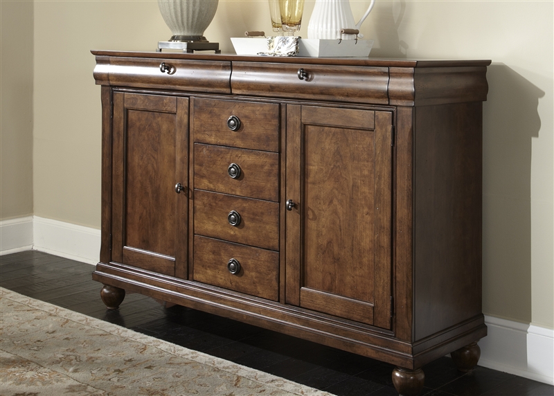 Rustic Tradition Server In, Rustic Cherry Dresser