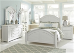 Summer House Poster Bed 6 Piece Bedroom Set in Oyster White Finish by Liberty Furniture - 607-BR-QPSDMN