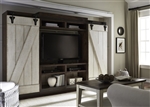 Lancaster Entertainment Center in Antique White w Rub Thru and Antique Brown Finish by Liberty Furniture - 612-ENTW-ECP