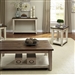 Lancaster Cocktail Table in Antique White w Rub Thru and Antique Brown Finish by Liberty Furniture - 612-OT1010