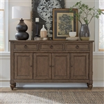 Americana Farmhouse Hall Buffet in Dusty Taupe Finish by Liberty Furniture - 615-HB7242