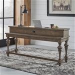 Americana Farmhouse Console Bar Table in Taupe Finish by Liberty Furniture - 615-OT7637