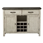 Willowrun Sideboard in Rustic White and Weathered Gray Top Finish by Liberty Furniture - LIB-619-SR5238