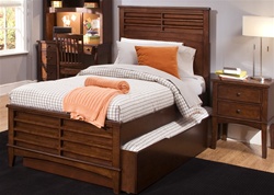 Chelsea Square Panel Bed 4 Piece Youth Bedroom Set in Burnished Tobacco Finish by Liberty Furniture - 628-BR11H
