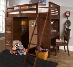 Chelsea Square Twin Loft Bed in Burnished Tobacco Finish by Liberty Furniture - 628-BRLOFT