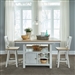 Lindsey Farm 5 Piece Gathering Table Set in Weathered White and Sandstone Finish by Liberty Furniture - 62WH-CD-5GTS
