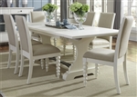 Harbor View Trestle Table 5 Piece Dining Set in Linen White Finish by Liberty Furniture - 631-DR-O5TRS