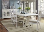 Harbor View Trestle Table 5 Piece Dining Set in Linen Finish by Liberty Furniture - 631-T4294