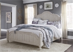 Farmhouse Reimagined Poster Bed in Antique White Finish with Chestnut Tops by Liberty Furniture - 652-BR-QPS