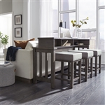 Tanners Creek 4 Piece Console Bar Table Set in Greystone Finish by Liberty Furniture - 686-OT-4PCS