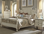 High Country Poster Bed in White Finish by Liberty Furniture - 697-BR-QPS
