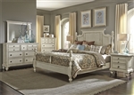 High Country Poster Bed 6 Piece Bedroom Set in White Finish by Liberty Furniture - 697-BR-QPSDMN