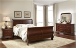 Carriage Court Sleigh Bed 6 Piece Bedroom Set in Mahogany Stain Finish by Liberty Furniture - 709-BR