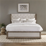Town and Country Shelter Upholstered Bed in Dusty Taupe Finish by Liberty Furniture - 711-BR-QSH