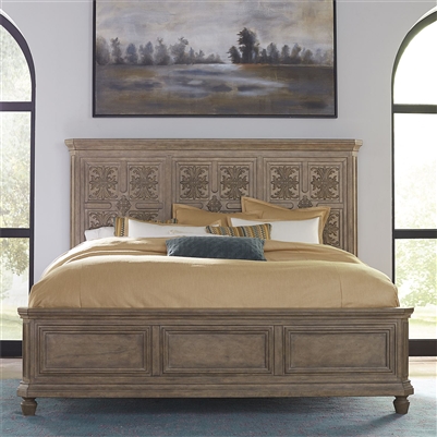 The Laurels Panel Bed in Weathered Stone Finish by Liberty Furniture - 725-BR-OQPB